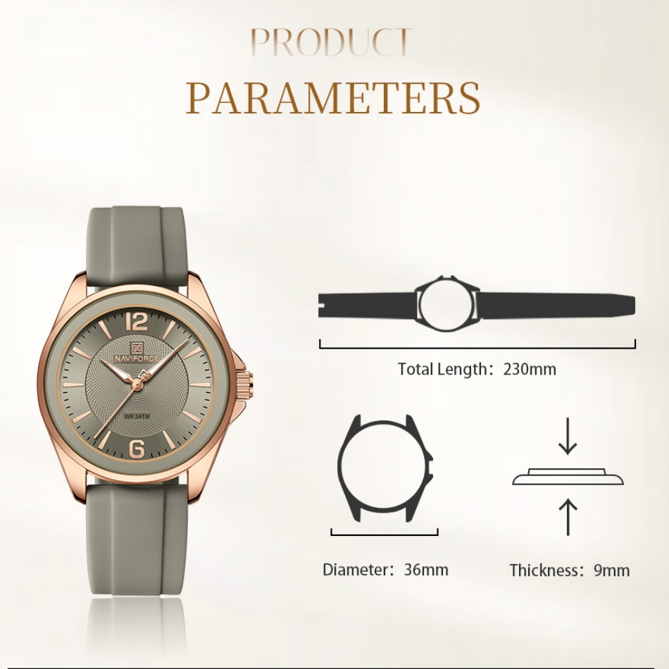 New Style NAVIFORCE Women's Wa - Silicone Band Women ulasan dan harga