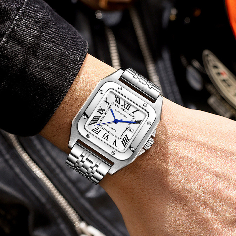 High-End Luxury Square Automat - Butterfly Clasp Deployant ulasan dan harga