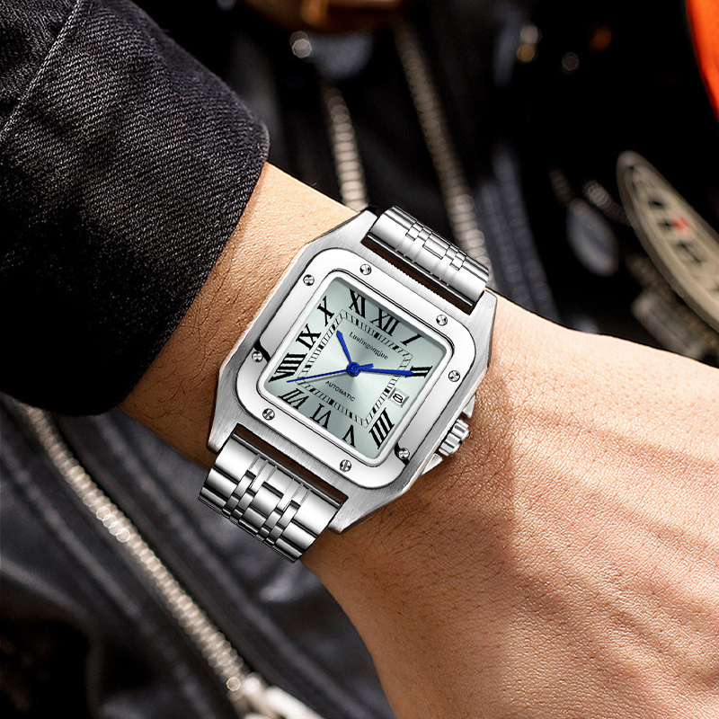 High-End Luxury Square Automat - Butterfly Clasp Deployant ulasan dan harga