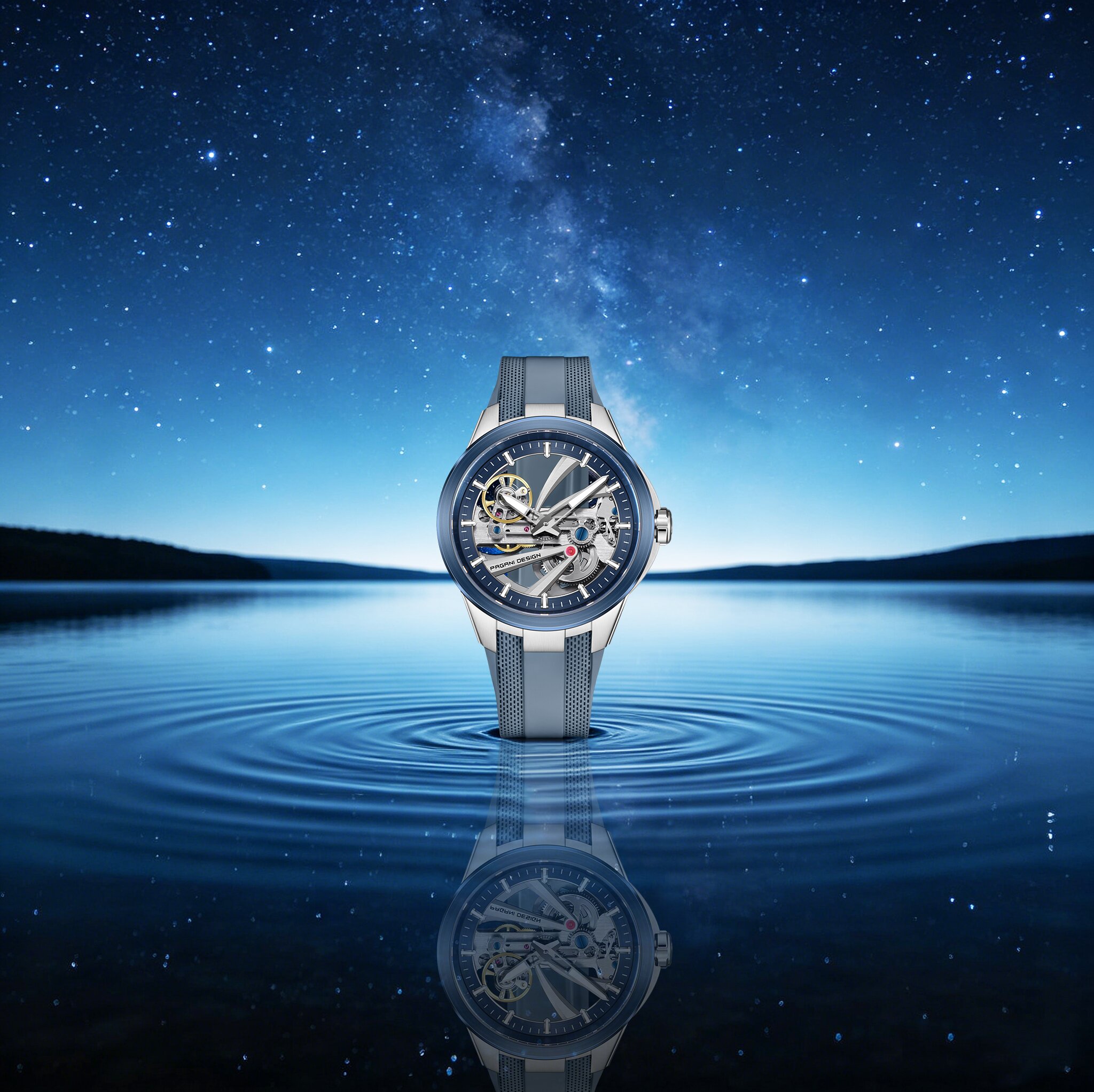 PAGANI DESIGN Men Trendy Mecha - Rubber Strap Diver ulasan dan harga