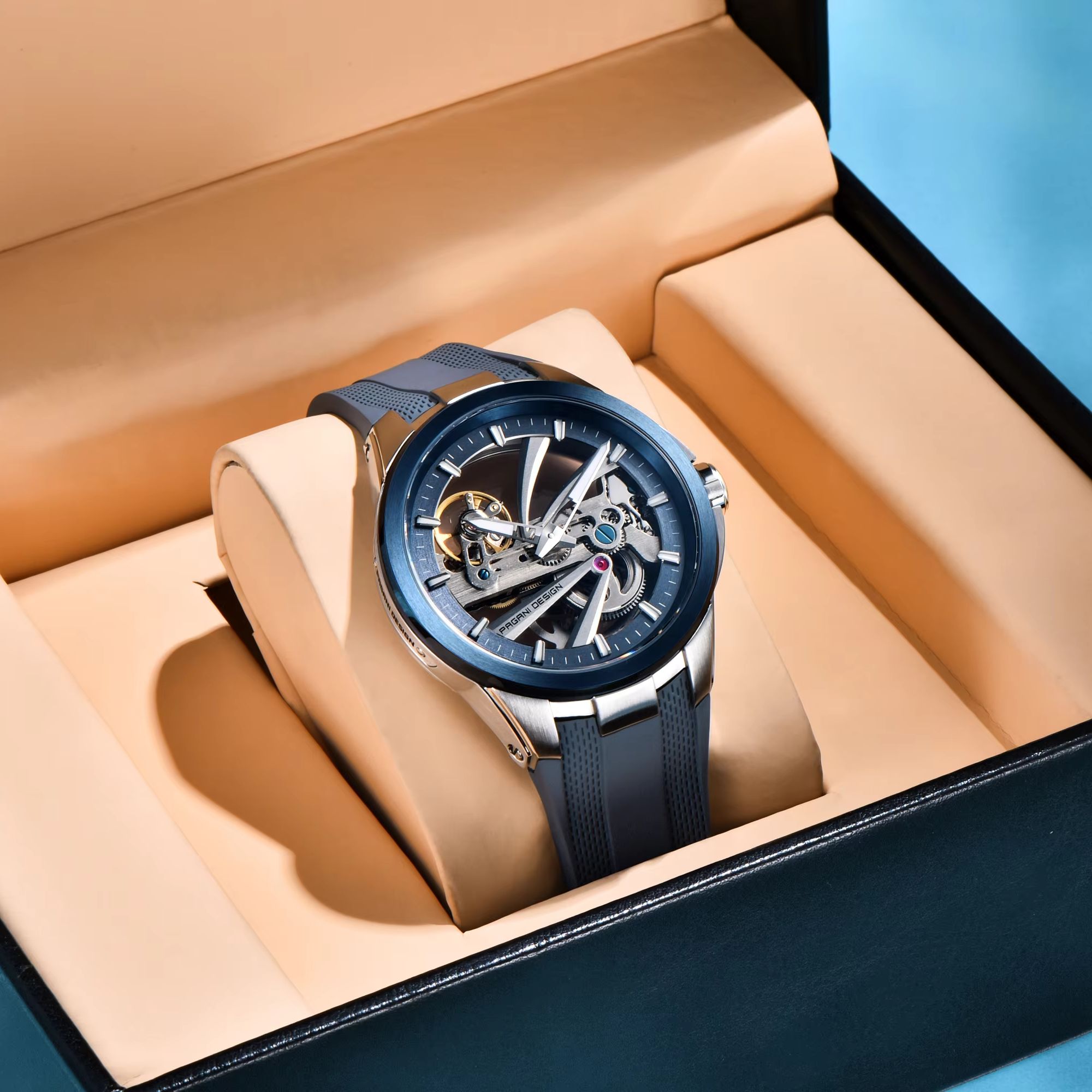 PAGANI DESIGN Men Trendy Mecha - Rubber Strap Diver ulasan dan harga