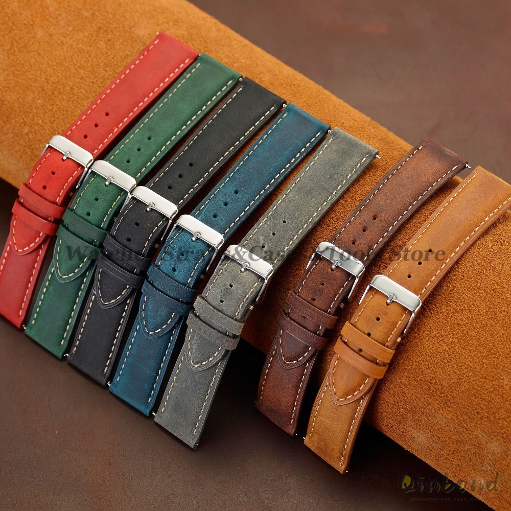 Vintage Cowhide Leather Watch  - Leather Strap Quick Release ulasan dan harga