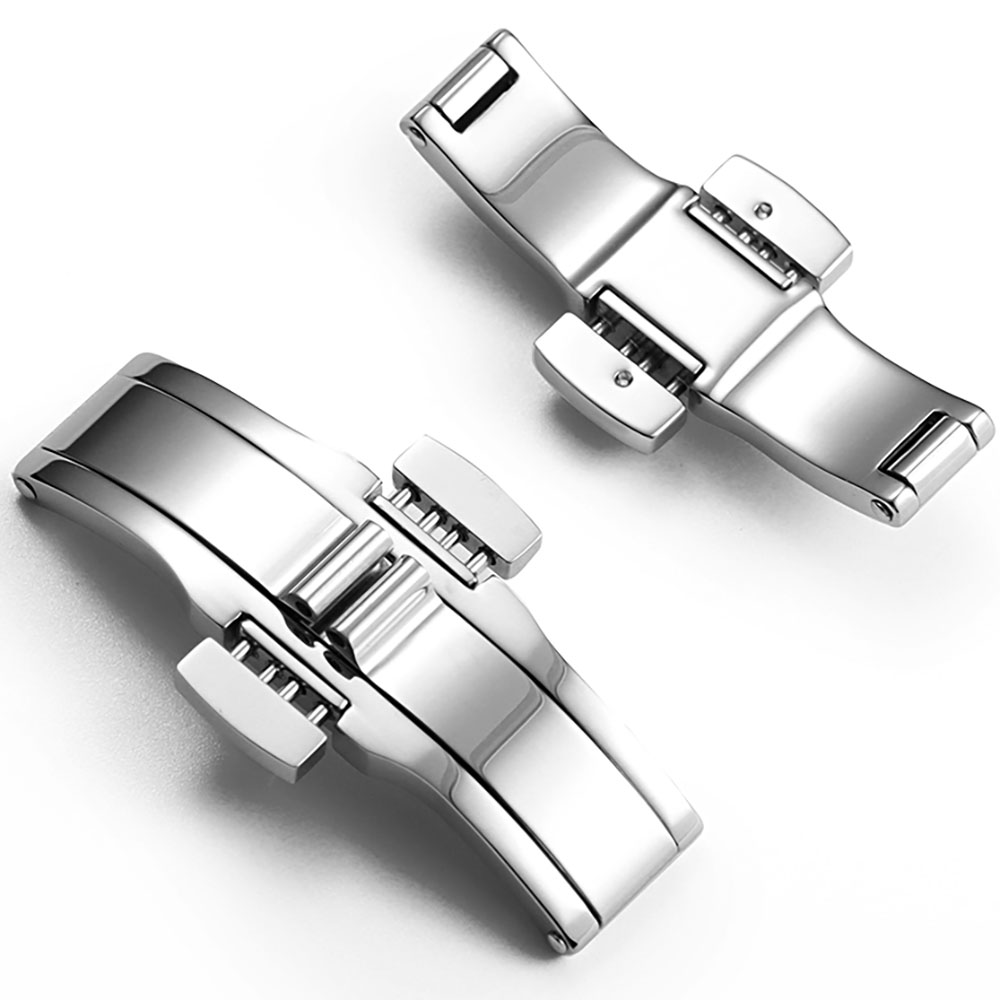 Silver Stainless Steel Butterf - Butterfly Clasp Deployant ulasan dan harga