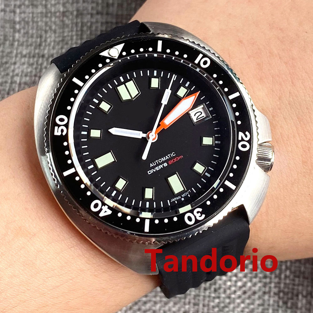 Tandorio 44mm Japan NH35/PT500 - Rubber Strap Diver ulasan dan harga