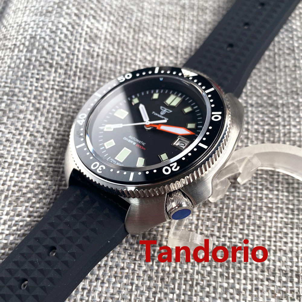 Tandorio 44mm Japan NH35/PT500 - Rubber Strap Diver ulasan dan harga