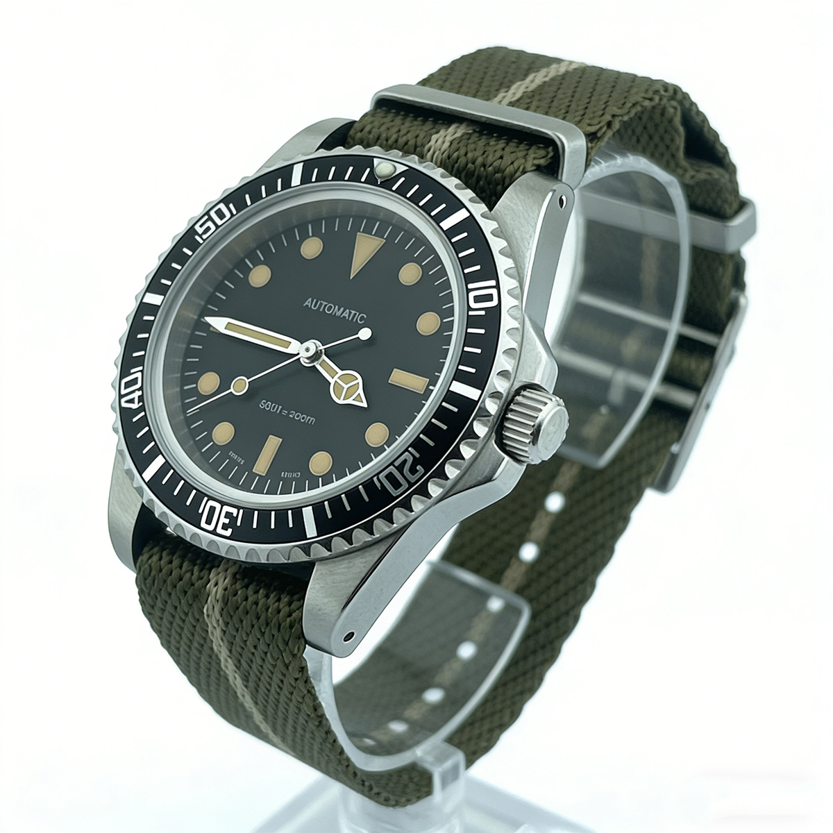 39.5mm Diver Retro watch sapph - Tropic Strap Vintage ulasan dan harga