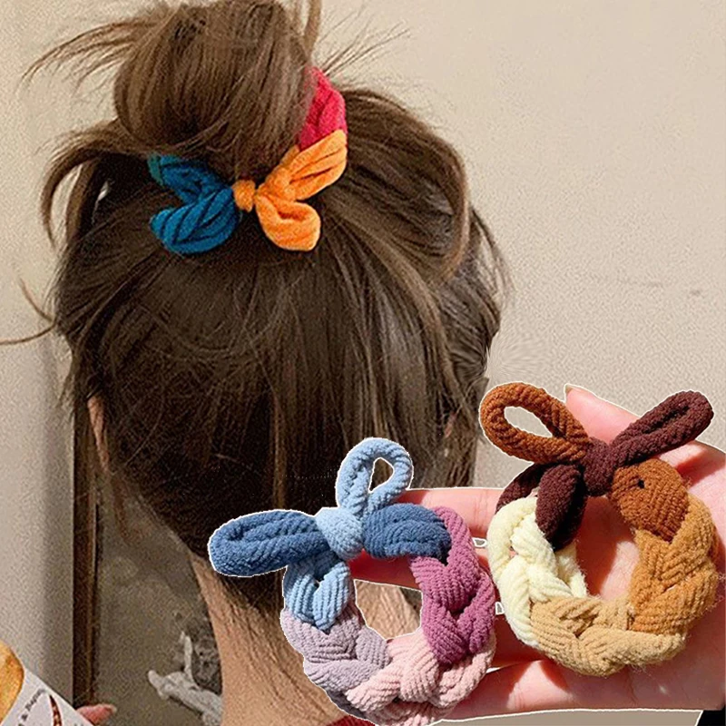 Colorful Hand-Woven Hair Rope  - Silicone Band Women ulasan dan harga